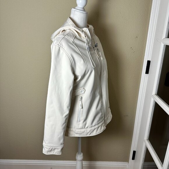 FREE COUNTRY All Weather Hooded Zip Up Jacket Coat Hoodie Size Medium - Picture 8 of 10